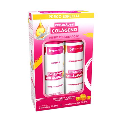 Kit Duo Shampoo 200ml + Condicionador 200ml Explosão de Colágeno | bn.Cachos Kit Duo Shampoo 200ml + Condicionador 200ml Explosão de Colágeno | bn.Cachos